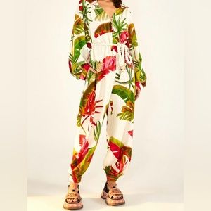 Farm Rio Spring Forest Jumpsuit